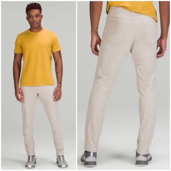 NEW Lululemon ABC Slim-Fit Pant 32" Warpstreme Raw Linen Size 34 - Picture 1 of 15